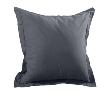 1 Taie D'oreiller Coton Uni 65 X 65 Cm Alice Anthracite