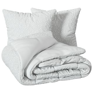 Housse De Couette + 2 Taies 260 X 240 Cm Jacquard Rosace
