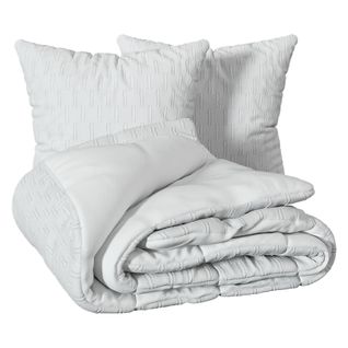 Housse De Couette + 2 Taies 260 X 240 Cm Jacquard Geo