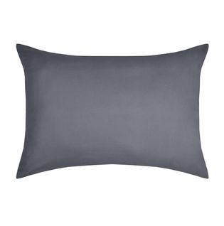 1 Taie D'oreiller Coton Uni 50 X 70 Cm Edens Ardoise