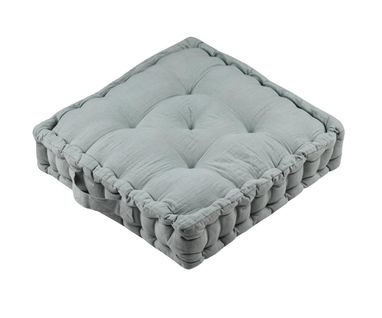 Coussin De Sol En Gaze De Coton Pop Color 45x45cm Sauge