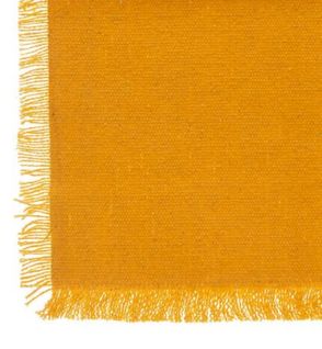 Nappe En Coton à Franges 150 X 250 Cm Ocre - Chic Et Élégante