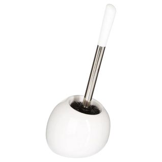 Brosse Wc Avec Porte-brosse - Design Moderne Et Compact Blanc