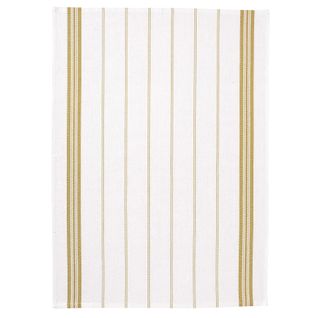 Lot De 2 Torchons Rayé Jaune 50 X 70 Cm