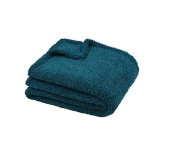 Plaid 130 X 160 Cm Montreal Bleu Petrole