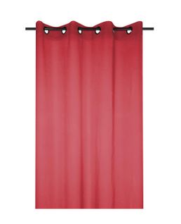 Voilage Uni 135 X 260 Cm Mona Rouge