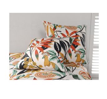 Housse Couette + 2 Taies 260 X 240 Cm Perroquet Tropical