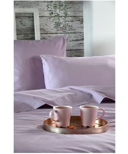 Housse De Couette En Percale De Coton Uni 240 X 220 Cm Elysée Violet