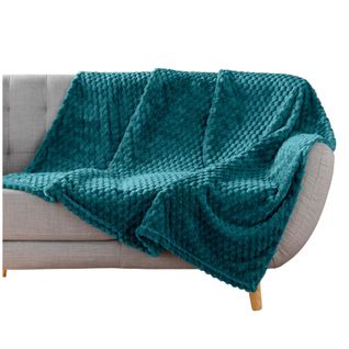 Plaid Flanelle Relief 125 X 150 Cm Mini Breetzy Bleu