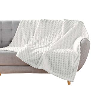 Plaid Flanelle Relief 125 X 150 Cm Mini Breetzy Creme