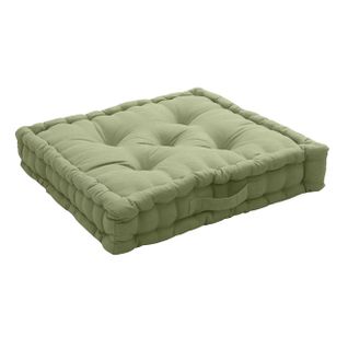 Coussin De Sol Uni 50 X 50 Cm Panama Vert Olive