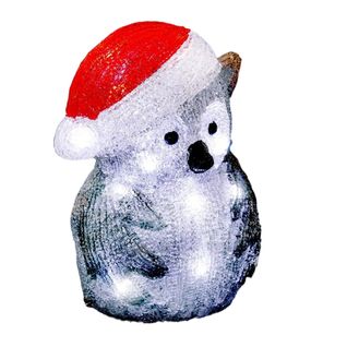 Hibou Lumineux 20 LED Décoration Extérieure/intérieure 24 Cm