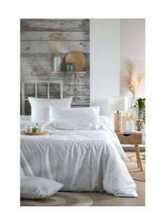 Drap Housse Percale De Coton 180 X 200 Cm Blanc