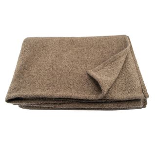 Couverture Chaude 240x260 Marron Taupe En Laine