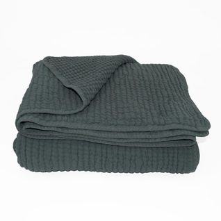 Plaid Jaipur Argile 125 X 180 Cm Gris Foncé