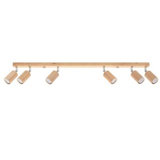 Plafonnier Boreal 6 En Bois Naturel