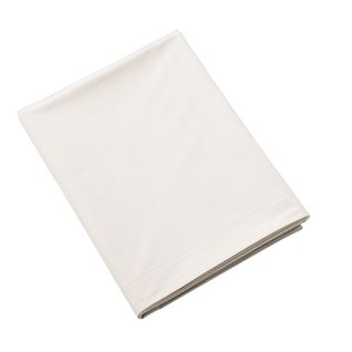 Drap Plat Coton Percale Blanc 270x310 Cm