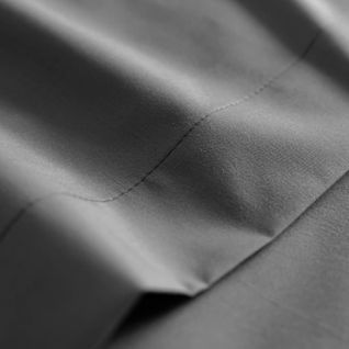 Parure De Lit Coton Percale Anthracite 140x200 Cm