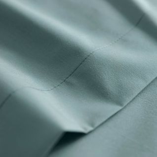 Parure De Lit Coton Percale Bleu 140x200 Cm