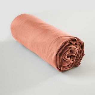Drap Housse Lyocell Uni Lysandre Terracotta 160x200 Cm
