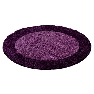 Tapis Rond Bicolore Otta Lila 200x200 Cm