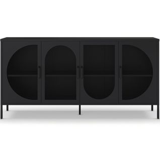 Buffet 4 Portes En Métal Noir 160 Cm - Inoa
