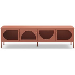 Meuble TV 4 Portes En Métal Terracotta 180 Cm - Inoa