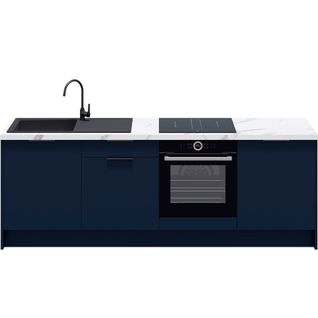 Meubles Bas De Cuisine - L. 245 Cm - Bleu Marine - Luzia
