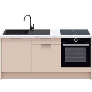 Meubles Bas De Cuisine - L. 185 Cm - Beige Cachemire - Luzia