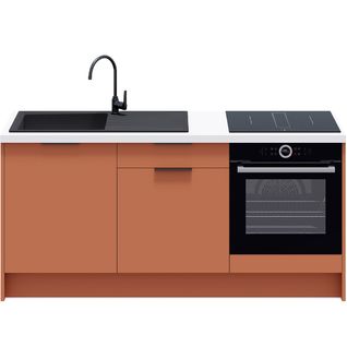 Meubles Bas De Cuisine - L. 185 Cm - Terracotta - Luzia