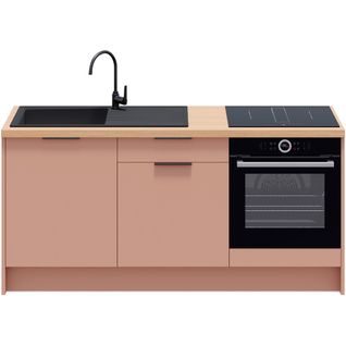 Meubles Bas De Cuisine - L. 185 Cm - Abricot - Luzia