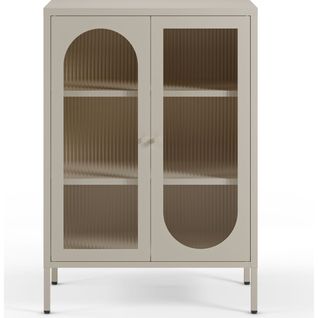 Buffet 2 Portes En Métal Beige 70 Cm - Ysia