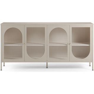 Buffet 4 Portes En Métal Beige 160 Cm - Ysia