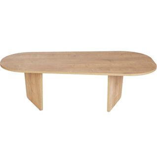 Table Basse Organique Effet Chêne Clair 130 Cm - Ceane