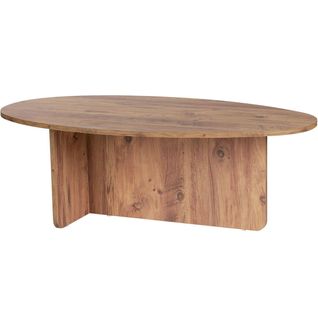 Table Basse Organique Effet Bois Foncé 120 Cm - Nira