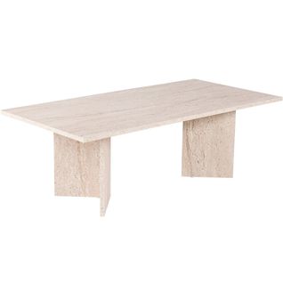Table Basse Rectangulaire Effet Travertin 119 Cm - Taona