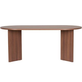 Table à Manger Ovale Effet Noyer 8 Pers. 180 Cm - Suna