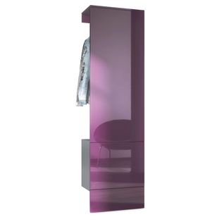 Vestiaire Gris Et Mûre Laqué   (lxhxp) : 52 X 193 X 35