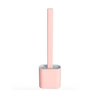 Brosse Wc Ultra Hygiénique En Silicone Flexible - Rose