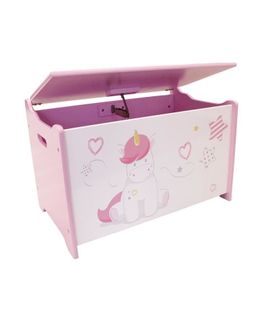 Coffre à Jouets Licorne En Bois Pour Enfant