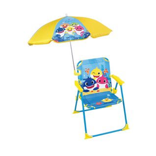 Chaise Pliante Baby Shark Enfant Avec Parasol