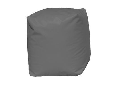 Pouf Cube Gris - 45x38x38 Cm - Gris Clair