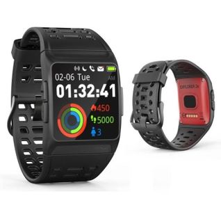 Montre Connectée Gps Explorer 3s Cardio Bluetooth Multisports Ip68 Noir Et Rouge