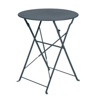 Table De Jardin Pliante - 2 Places - Gris Anthracite - Capri