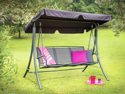 Balancelle De Jardin En Acier - Gris Anthracite - Siesta