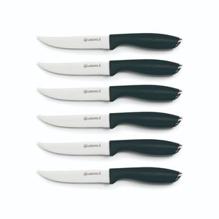 Set De 6 Couteaux à Steak En Acier Noir - "lumin"