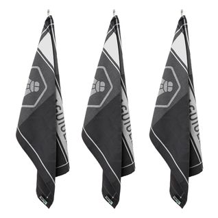 Lot De 3 Torchons Jacquard 50x70cm Noir -  "miel"