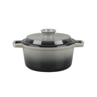 Cocotte En Fonte Ronde 20cm - "masseiron Ardoise"