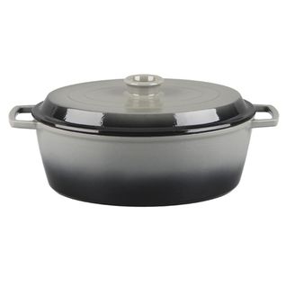 Cocotte En Fonte Ovale 33cm - "masseiron Ardoise"