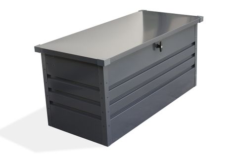 Coffre De Jardin Scatola Gris En Acier Galvanisé Anthracite 350 L - Scatola